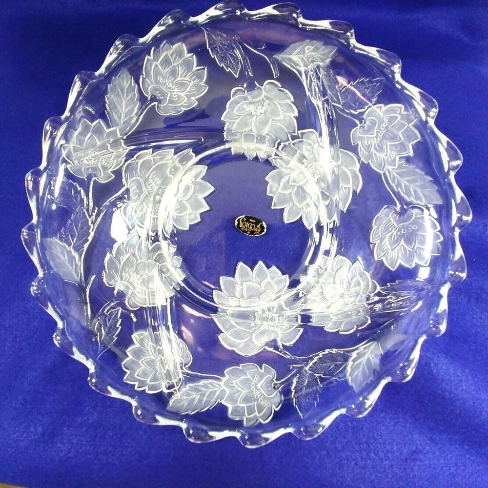 Serving Platter Crystal Clear Studios Divided Glass Serving Platter